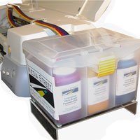 Media Street Niagara II System and 4 oz Set of Bulk Ink Bottles (7) Photo Black Ink, for Epson 2200 Inkjet Printer.