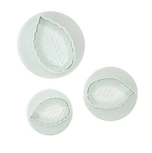 Fox Run Brands 67002 3-Piece Rose Leaf Fondant Plunger Cutter Set at Amazon.com