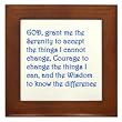 The Serenity Prayer (Words Only) Framed Tile