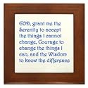 The Serenity Prayer (Words Only) Framed Tile