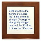 The Serenity Prayer (Words Only) Framed Tile