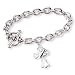 Sterling Silver Holy Spirit Cross 7.5-inch Toggle Bracelet