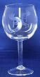 Individually Hand Etched Kokopelli Red Wine Glass 7 1/4"H Set / 4