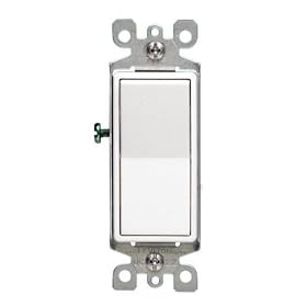 Leviton 104-05611-2WS 15A Decora Single Pole Illuminated Switch with Ground White