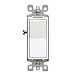 Leviton 104-05611-2WS 15A Decora Single Pole Illuminated Switch with Ground White
