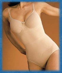 Lipo in a Box Firm Control Bodysuit w/Underwire Bra, Nude or Black, XS thru 2X