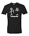 Panoware Men's I've Got Your Back Funny Stick Figure T-Shirt Black M