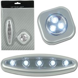 Cheap New Trademark Trademark Super Bright 3 and 5 LED Touch Light Set w/ Mounts