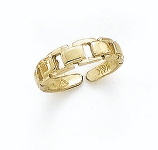 14K Linked Squares Toe Ring - GH23223