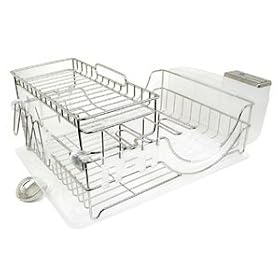 <b>simplehuman Stainless Steel Flip-Top Dish Rack 24x13</b>
