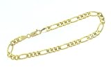 Diamond cut 14k Yellow-gold 8 inch 5mm Figaro chain