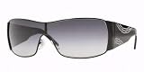 VERSACE EYEWEAR - VERSACE 2081B 100/98G SILVER/BROWN GRADIENT SHIELD SUNGLASSES.