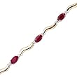 14K Yellow/White Gold 0.01 ct. Diamond and 2 3/4 ct. Ruby Bracelet