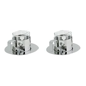 A di Alessi Girotondo Mocha Cups and Saucers, Set of 2, (AKK20 SET)