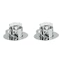 A di Alessi Girotondo Mocha Cups and Saucers, Set of 2, (AKK20 SET)