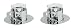 A di Alessi Girotondo set of 2 Mocha Cups With Saucers