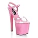 Pleaser Shoes WomenOs TABOO-708R, 7 1/2 Stiletto Heel Ankle Strap Platform Sandal W/Rhnestone