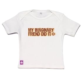 DribbleFactory My Imaginary Friend Did it White T-Shirt (18 Months)