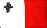 Outdoor Living : Malta National Country Flag - 3 foot by 5 foot Polyester (New)