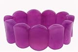 Thick Cushion Bracelet - Purple Jade