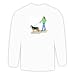 Long Sleeve T-shirt with German Shepherd, walking, rasta, woman, dog, animal, pet, verb, canine
