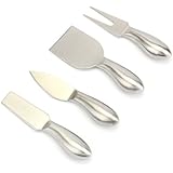 Tosnail Cheese Knives, Set of 4, Stainless Steel