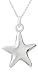 Silver 10mm Plain Star Pendant & 16
