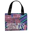 Bio World TAKING BACK SUNDAY STRIPES AND STACKS PRINT LADIES BLACK TOTE Bio World TAKING BACK SUNDAY STRIPES AND STACKS PRINT LADIES BLACK TOTE