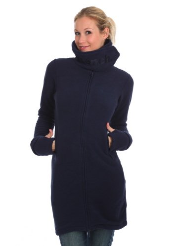 Bench Damen Fleece Kurzmantel FLEECE ZIP THROUGH FUNNEL NECK, black iris, M, BLEA0418B