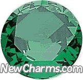 Round Birthstone May Floating Locket Charm by New Charms