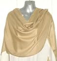 Gold Pashmina style shawl / scarf / Wrap