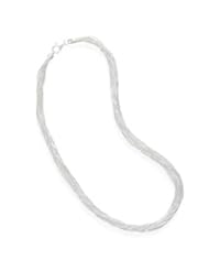 MMA Silver - 17 inch Diamond Cut 12 Strand French Link Necklace.