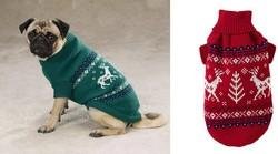 Red Caribou Dog Sweater Small