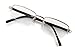 Specs Half Rimmed Rectangular Reading Glasses For Men - Free Microfiber Cleaning Pouch +2.00 Value 3 Pack