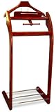 Proman Products Windsor Valet in Cherry with Brass Hardware 17W x 14D x 40H