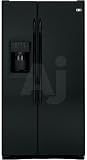 Review GE  / GE Profile PSCF3TGXBB 23.3 cu. ft. Counter-Depth Side-by-Side Refrigerator with 3 Glass Shelves, Clear Gallon Door Storage, ExpressChill Crisper and External Ice/Water Dispenser: Black
