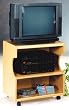 TV/VCR Stand with Casters in Natural