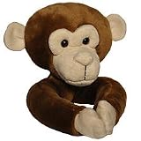 Curtain Critters Plush Jungle Safari Chocolate Monkey Curtain Tieback, Car Seat, Stroller, Crib Toys Set (2)