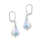 Sterling Silver Lever Back Earrings with Swarovski Elements