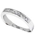 .25CT White Gold Princess Cut Channel Set Diamond Wedding Band Womens 14k Anniversary Ring