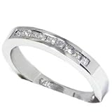 .25CT White Gold Princess Cut Channel Set Diamond Wedding Band Womens 14k Anniversary Ring