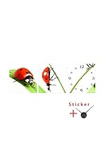 Ambiance Live Vinilo Decorativo 3 Piezas Ladybirds (Clock) Multicolor
