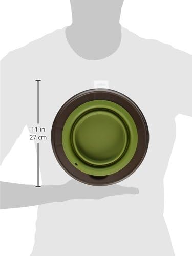 Popware for Pets Dexas Elevated Single Feeder Bowls with Legs, Large, Green
