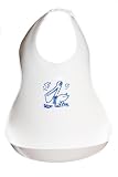 The Pelican Bib - The Original Molded Pocket Bib- Made in USA - 100% Non-Toxic - White