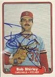 Bob Shirley, St. Louis Cardinals, 1982 Fleer Autographed Card