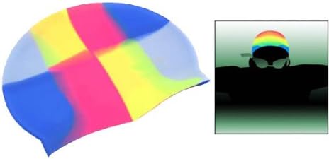 Flexible Silicon Skin Swim Cap - Multi-Colored
