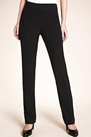 Flat Front Slim Leg Trousers