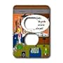 Londons Times Health and Vanity Trends Cartoons - Trailer Park Feng Shei - Light Switch Covers - 2 plug outlet cover