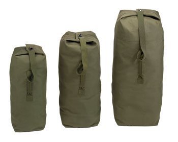 3339 OLIVE DRAB TOP LOAD CANVAS DUFFLE BAG 21 X 36
