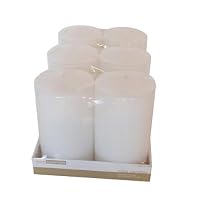 Unscented Pillar Candles 6 pk. - White